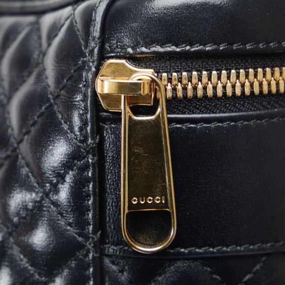 GUCCI Black Leather Horsebit Shoulder Bag - Picture 6 of 12